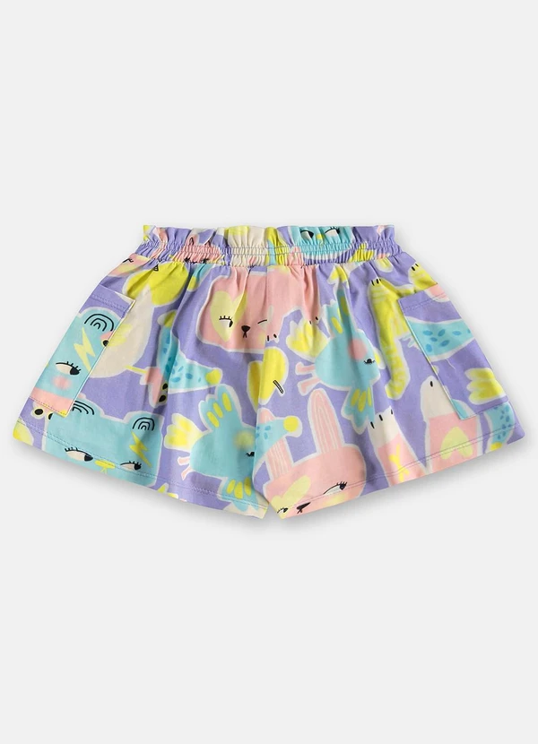 Três e Já - Conjunto Menina com Blusa e Short Roxo 8