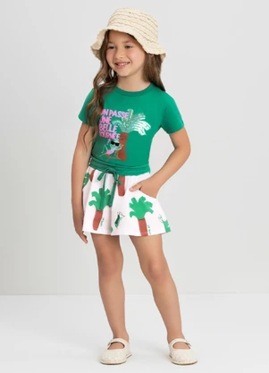 Up Baby - Conjunto Menina com Blusa e Short Verde - UP BABY