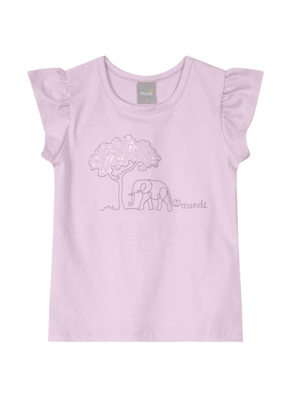 Brandili Mundi - Conjunto Menina com Blusa e Shorts Saia Lilás 2