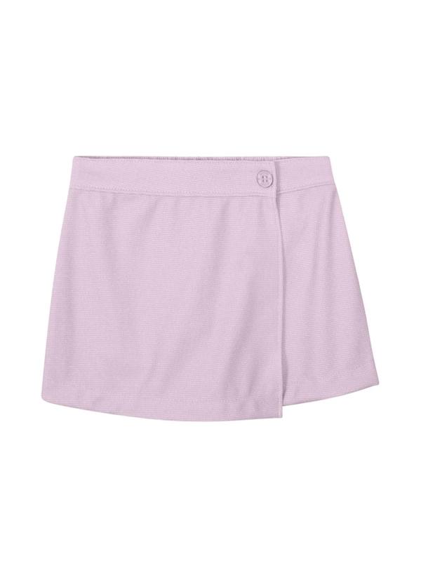 Brandili Mundi - Conjunto Menina com Blusa e Shorts Saia Lilás 3