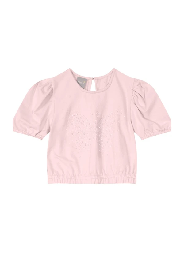 Brandili Mundi - Conjunto Menina com Cropped e Shorts Saia Rosa 2