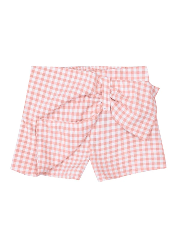 Brandili Mundi - Conjunto Menina com Cropped e Shorts Saia Rosa 5