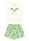 Alakazoo - Conjunto Menina com Estampa Coqueiros Rosa - variação: Verde