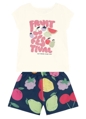 Brandili - Conjunto Menina com Frutas Brilhante Natural - BRANDILI