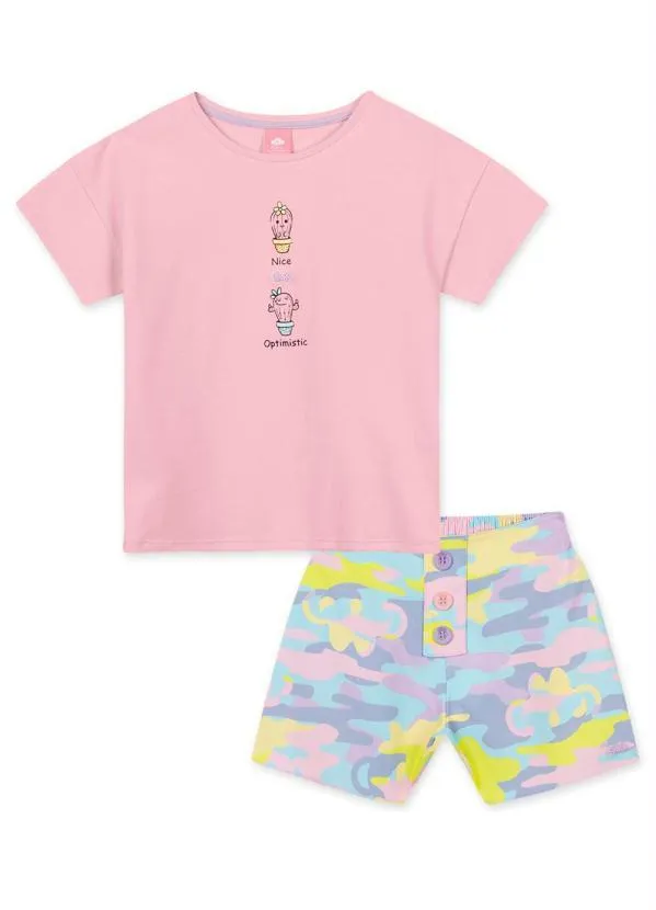 Lilica Ripilica - Conjunto Menina com Repelência a Insetos Rosa