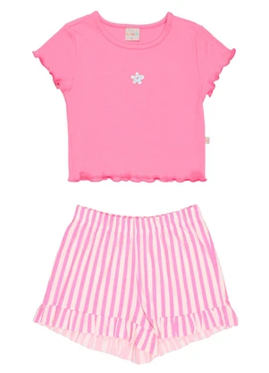 Tink Bink - Conjunto Menina com Shorts EstampadoRosa - TINK BINK