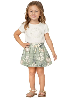 Milon - Conjunto Menina Concha Off White - MILON