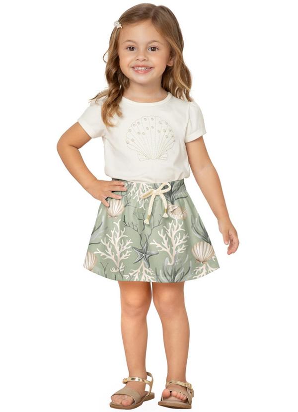 Milon - Conjunto Menina Concha Off White