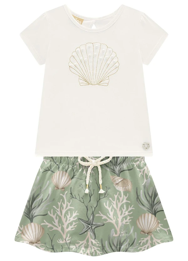 Milon - Conjunto Menina Concha Off White 2