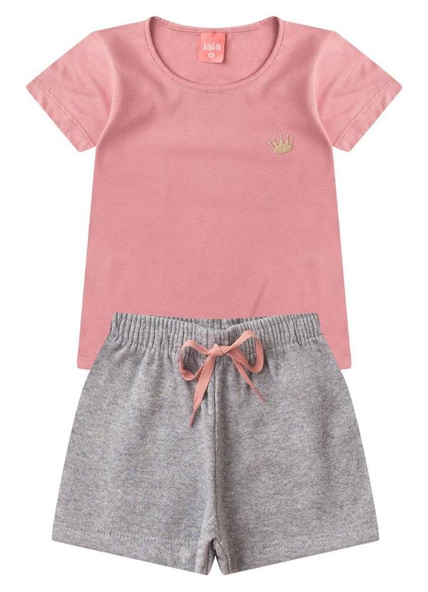 Rosa Azul - Conjunto Menina Coroa Iaia Rosa Envelhecido
