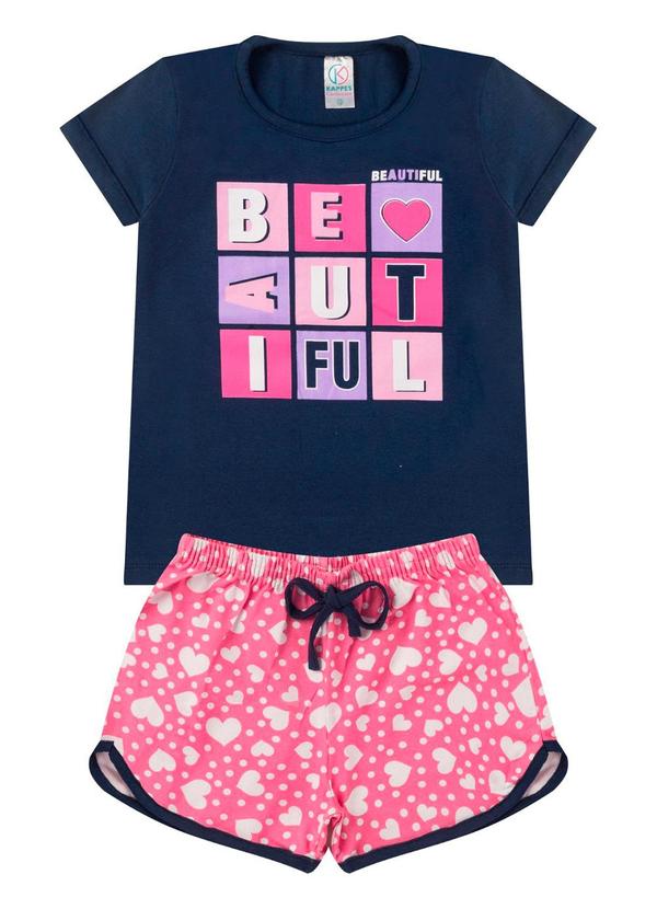 Rovitex - Conjunto Menina Cotton Estampado Azul