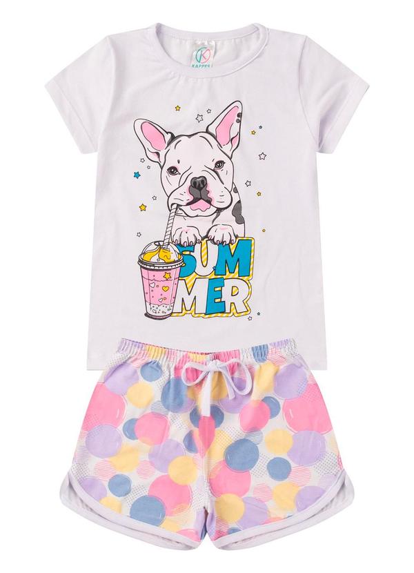 Rovitex - Conjunto Menina Cotton Estampado Branco