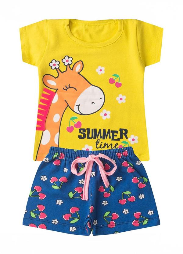 Select - Conjunto Menina Curto Interativo Amarelo