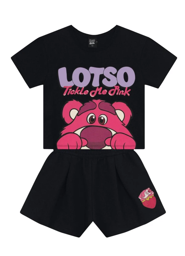 Brandili - Conjunto Menina do Lotso Brilhante Preto 3
