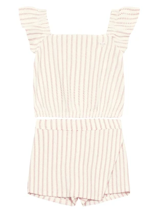 Brandili - Conjunto Menina em Cotton Especial Natural - BRANDILI