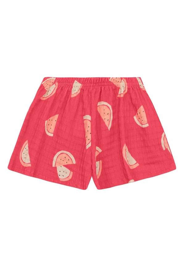 Brandili - Conjunto Menina em Cotton Quadriculado Vermelho 4