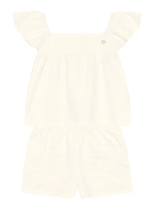 Brandili - Conjunto Menina em Cotton Texturizado Natural - BRANDILI