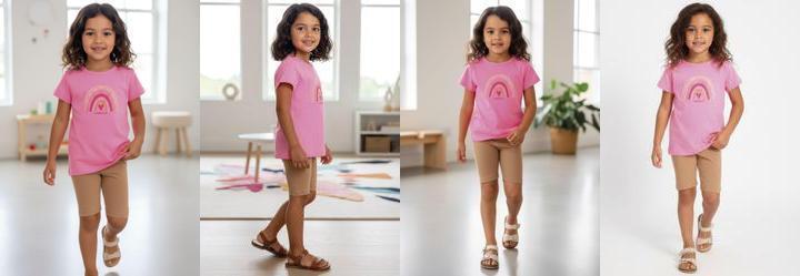 Conjunto Menina em Malha Rosa