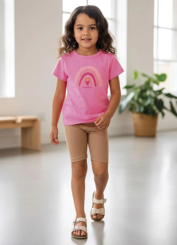 Multimarcas - Conjunto Menina em Malha Rosa 3