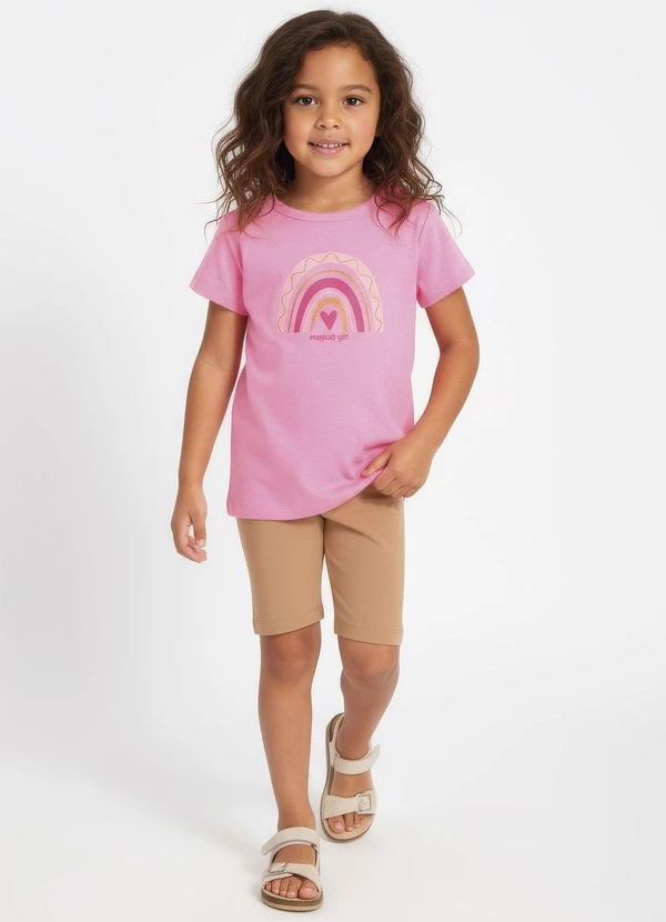 Multimarcas - Conjunto Menina em Malha Rosa 4