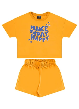 Guloseima - Conjunto Menina em Moletinho Amarelo - GULOSEIMA