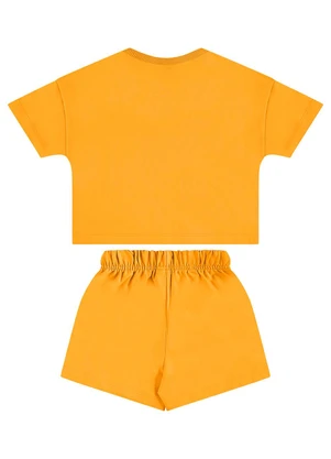 Guloseima - Conjunto Menina em Moletinho Amarelo - GULOSEIMA