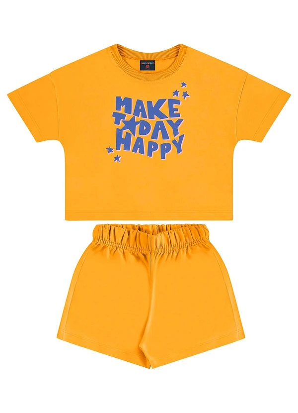 Guloseima - Conjunto Menina em Moletinho Amarelo