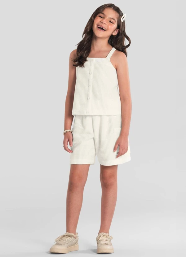 Brandili - Conjunto Menina em Moletinho Quadrilê Natural 1