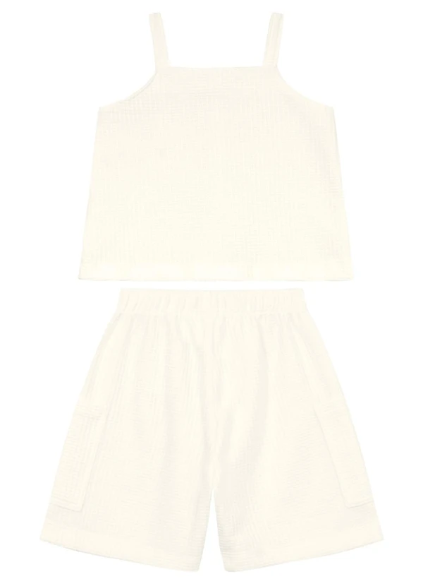 Brandili - Conjunto Menina em Moletinho Quadrilê Natural 3