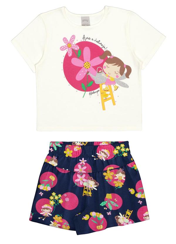 Alakazoo - Conjunto Menina Favoritos Estampado Azul 2