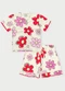 Abrange - Conjunto Menina Floral Roxo - variação: Vermelho