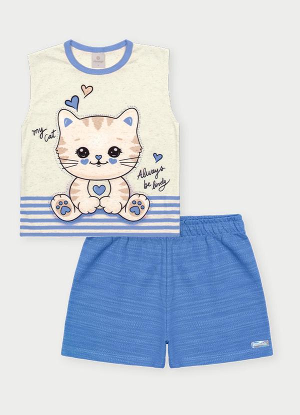 Abrange - Conjunto Menina Gatinho Azul 1