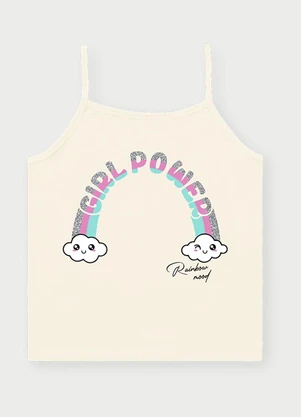 Abrange - Conjunto Menina Girl Power Bege - ABRANGE