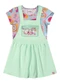 Elian - Conjunto Menina Jardineira e Blusa Frutas Rosa - variação: Verde