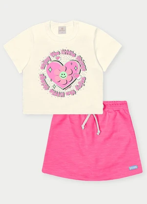 Abrange - Conjunto Menina Little Things Rosa - ABRANGE