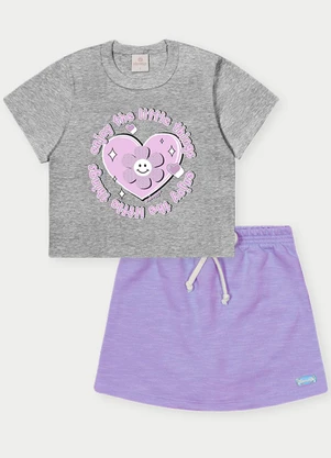 Abrange - Conjunto Menina Little Things Roxo - ABRANGE