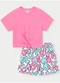 Abrange - Conjunto Menina Love Rosa - variação: Rosa