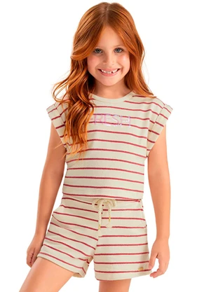 Colorittá - Conjunto Menina Moletinho Listrado Amarelo - COLORITTÁ