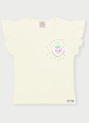 Abrange - Conjunto Menina Moranguinhos Bege - ABRANGE
