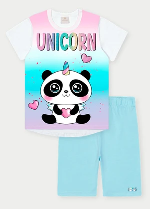 Abrange - Conjunto Menina Pandinha Azul - ABRANGE