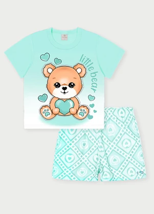 Abrange - Conjunto Menina Pequena Ursa Verde - ABRANGE