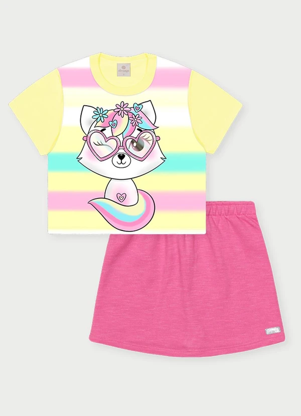 Abrange - Conjunto Menina Raposa Amarelo