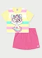 Abrange - Conjunto Menina Raposa Rosa - variação: Amarelo