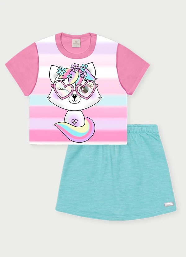 Abrange - Conjunto Menina Raposa Rosa
