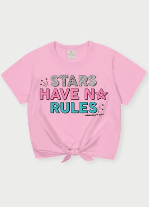 Abrange - Conjunto Menina Stars Rosa - ABRANGE
