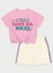 Abrange - Conjunto Menina Stars Roxo - variação: Rosa
