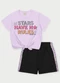 Abrange - Conjunto Menina Stars Roxo - variação: Roxo