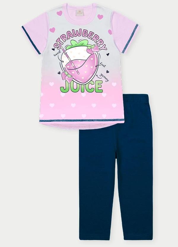Abrange - Conjunto Menina Strawberry Juice Roxo