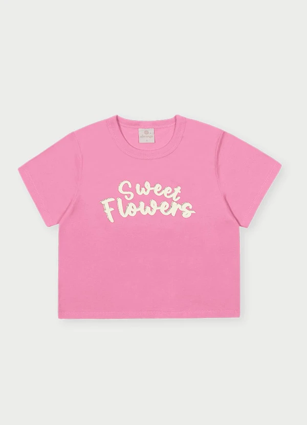 Abrange - Conjunto Menina Sweet Flowers Rosa 2