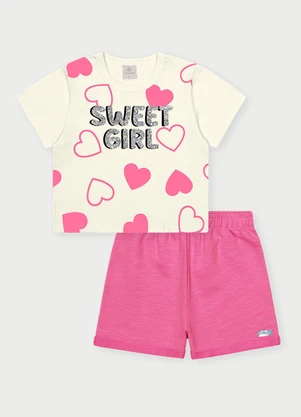 Abrange - Conjunto Menina Sweet Girl Rosa - ABRANGE